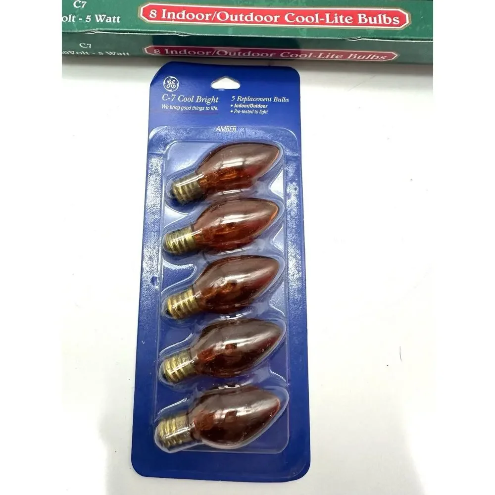 Vintage Lot Of 3 Boxes Christmas Bulbs Lights Kmart Frank’s GE C-7